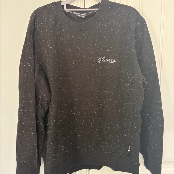 Paper Plane Other - Planes Black Speckled Men's Sweatshirt
